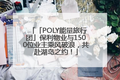 「POLY能量旅行团」保利物业与1500位业主乘风破浪，共赴湖岛之约！
