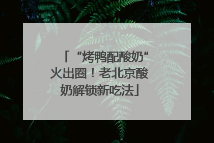 “烤鸭配酸奶”火出圈！老北京酸奶解锁新吃法