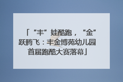 “丰”娃酷跑，“金”跃腾飞：丰金博苑幼儿园首届跑酷大赛落幕