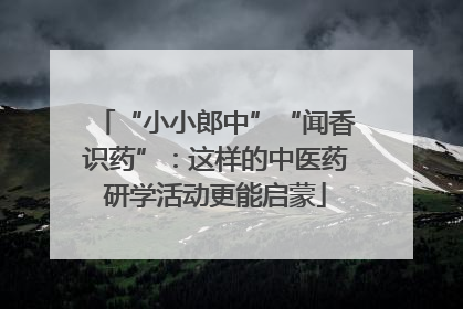“小小郎中”“闻香识药”：这样的中医药研学活动更能启蒙