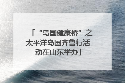 “岛国健康桥”之太平洋岛国齐鲁行活动在山东举办