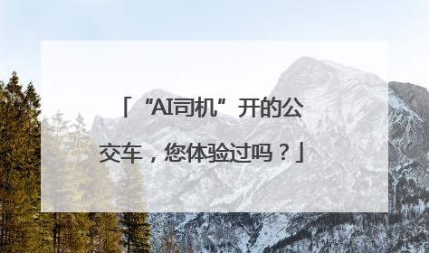 “AI司机”开的公交车，您体验过吗？