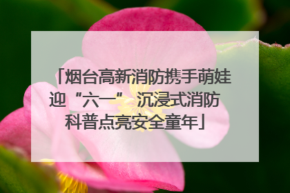 烟台高新消防携手萌娃迎“六一” 沉浸式消防科普点亮安全童年
