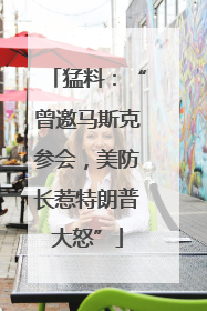 猛料：“曾邀马斯克参会，美防长惹特朗普大怒”