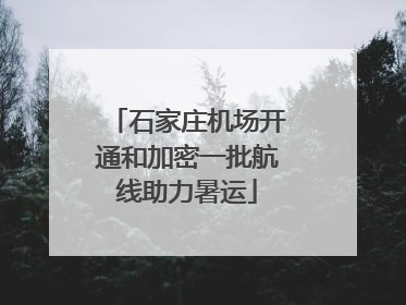 石家庄机场开通和加密一批航线助力暑运