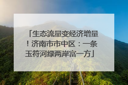 生态流量变经济增量！济南市市中区：一条玉符河绿两岸富一方