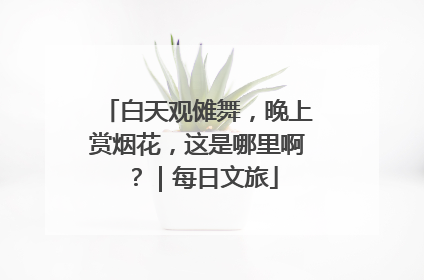 白天观傩舞，晚上赏烟花，这是哪里啊？｜每日文旅
