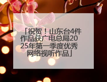 祝贺！山东台4件作品获广电总局2025年第一季度优秀网络视听作品