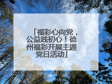 福彩心向党，公益践初心！德州福彩开展主题党日活动