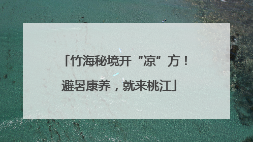 竹海秘境开“凉”方！避暑康养，就来桃江