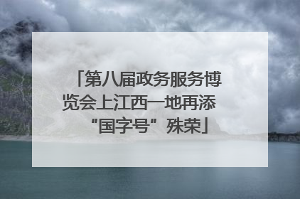 第八届政务服务博览会上江西一地再添“国字号”殊荣