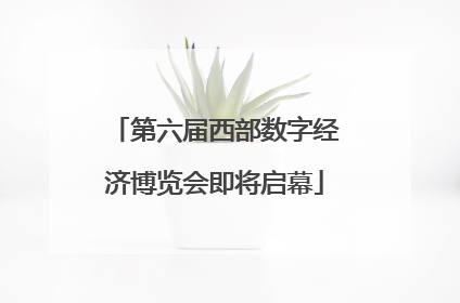 第六届西部数字经济博览会即将启幕