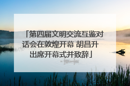 第四届文明交流互鉴对话会在敦煌开幕 胡昌升出席开幕式并致辞