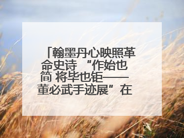 翰墨丹心映照革命史诗 “作始也简 将毕也钜——董必武手迹展”在福州开幕