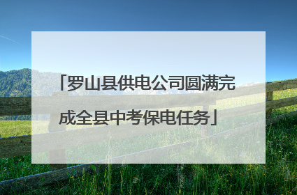 罗山县供电公司圆满完成全县中考保电任务