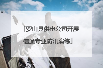 罗山县供电公司开展信通专业防汛演练