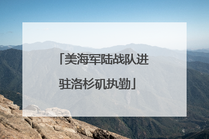 美海军陆战队进驻洛杉矶执勤