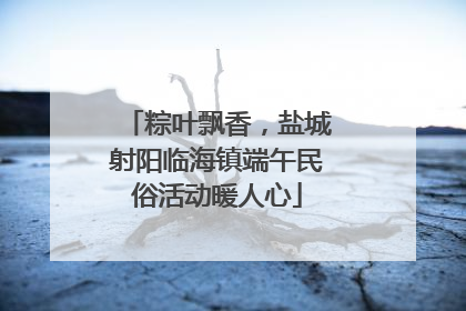 粽叶飘香，盐城射阳临海镇端午民俗活动暖人心
