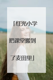 红光小学把课堂搬到了麦田里
