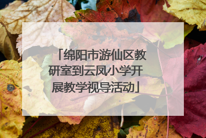 绵阳市游仙区教研室到云凤小学开展教学视导活动