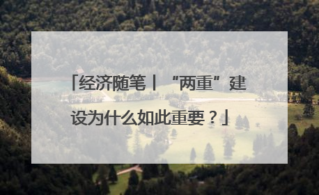 经济随笔丨“两重”建设为什么如此重要？
