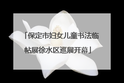 保定市妇女儿童书法临帖展徐水区巡展开幕