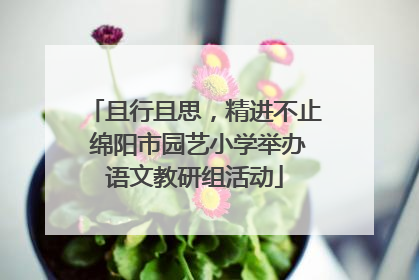 且行且思，精进不止 绵阳市园艺小学举办语文教研组活动