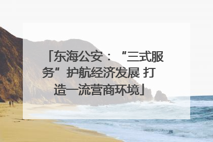 东海公安：“三式服务”护航经济发展 打造一流营商环境