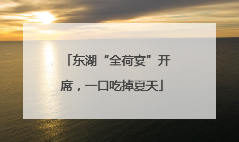 东湖“全荷宴”开席，一口吃掉夏天