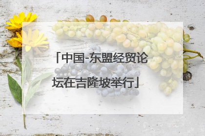 中国-东盟经贸论坛在吉隆坡举行