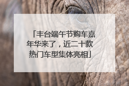 丰台端午节购车嘉年华来了，近二十款热门车型集体亮相