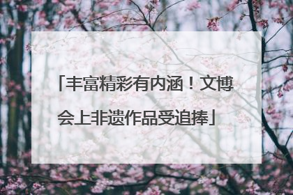丰富精彩有内涵！文博会上非遗作品受追捧