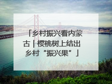 乡村振兴看内蒙古｜樱桃树上结出乡村“振兴果”