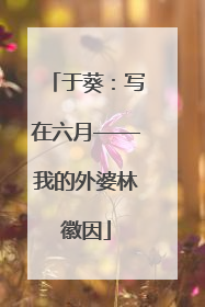 于葵：写在六月——我的外婆林徽因