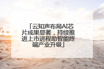 云知声布局AI芯片成果显著，持续推进上市进程助智能终端产业升级