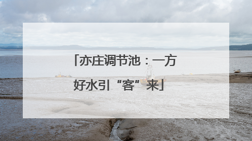 亦庄调节池：一方好水引“客”来
