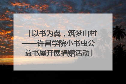 以书为翼，筑梦山村——许昌学院小书虫公益书屋开展捐赠活动