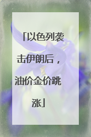 以色列袭击伊朗后，油价金价跳涨