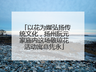 以花为媒弘扬传统文化，扬州阮元家庙内这场敬琼花活动寓意隽永