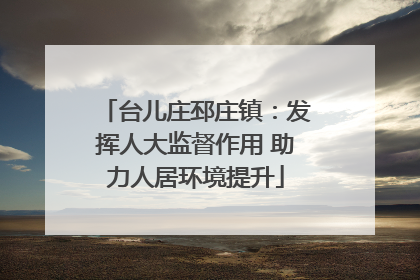 台儿庄邳庄镇：发挥人大监督作用 助力人居环境提升