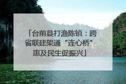 台前县打渔陈镇：跨省联建架通“连心桥” 惠及民生促振兴