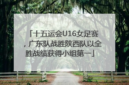 十五运会U16女足赛，广东队战胜陕西队以全胜战绩获得小组第一