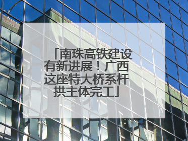 南珠高铁建设有新进展！广西这座特大桥系杆拱主体完工