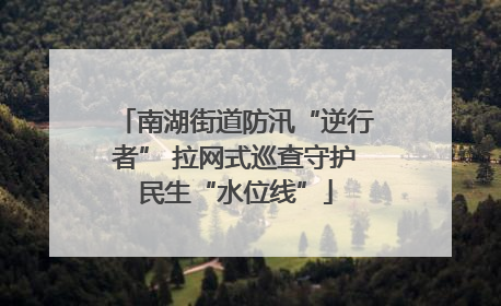 南湖街道防汛“逆行者” 拉网式巡查守护民生“水位线”