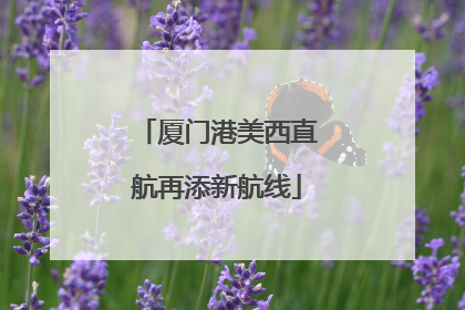 厦门港美西直航再添新航线