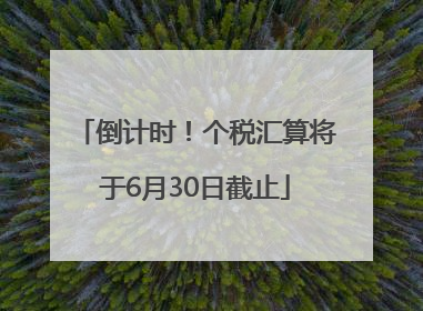 倒计时！个税汇算将于6月30日截止