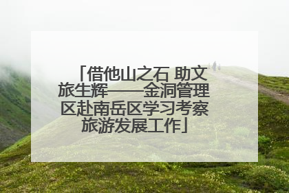 借他山之石 助文旅生辉——金洞管理区赴南岳区学习考察旅游发展工作