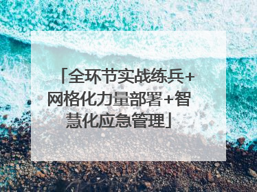 全环节实战练兵+网格化力量部署+智慧化应急管理