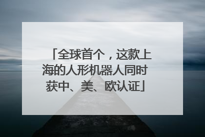 全球首个，这款上海的人形机器人同时获中、美、欧认证