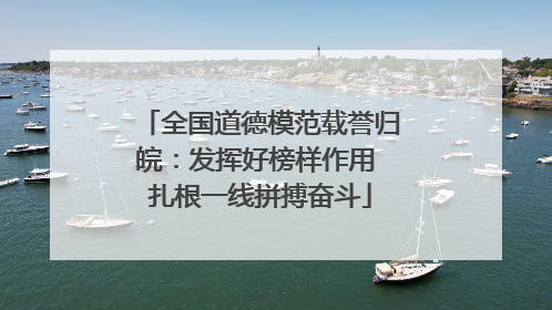 全国道德模范载誉归皖：发挥好榜样作用 扎根一线拼搏奋斗